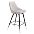 Zuo Modern Piccolo Counter Chair Gray Velvet