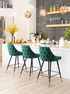 Zuo Modern Piccolo Counter Chair Green Velvet