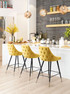 Zuo Modern Piccolo Counter Chair Yellow Velvet