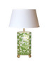 Canton in Green Lamp with White Shade