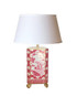 Canton in Pnk Lamp with White Shade