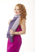 Silk Blend Wrap in Purple and Lilac