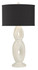 Thumprints Loop White with Black Shade Table Lamp