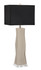 Thumprints Geo Ivory with Black Rectangle Shade Table Lamp