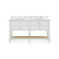 Villa & House - Sienna 2-Drawer Table with 60" Marble Vanity Top, Vanilla