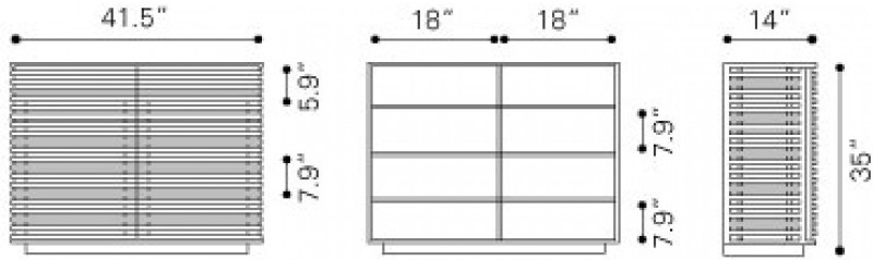 Zuo Modern Linea Cabinet Dimensions