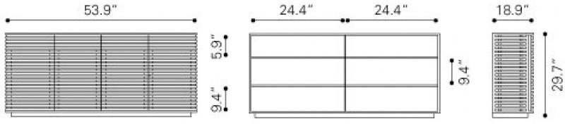 Zuo Modern Linea Credenza Dimensions