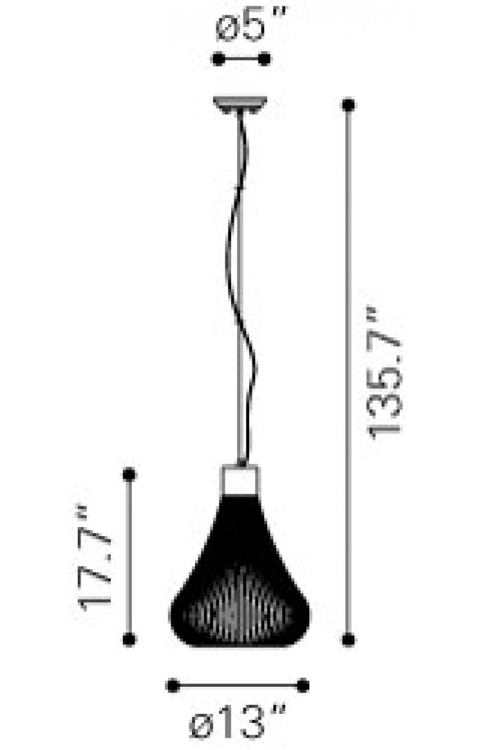 Zuo Modern Interstellar Ceiling Lamp Dimensions