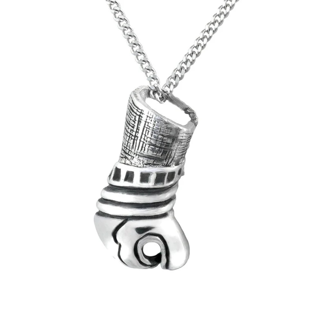 Sterling silver store boxing glove pendant