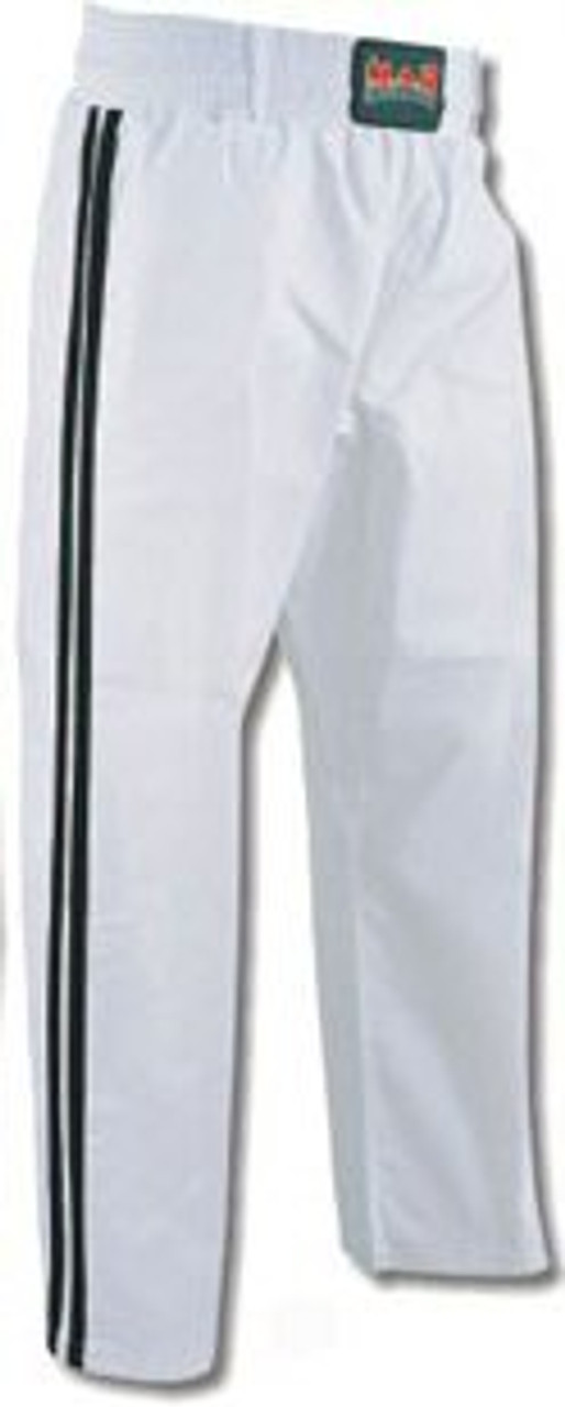 Full Contact Trousers – Black W/ 2 Yellow Stripes Cotton – Martial Arts  Ireland