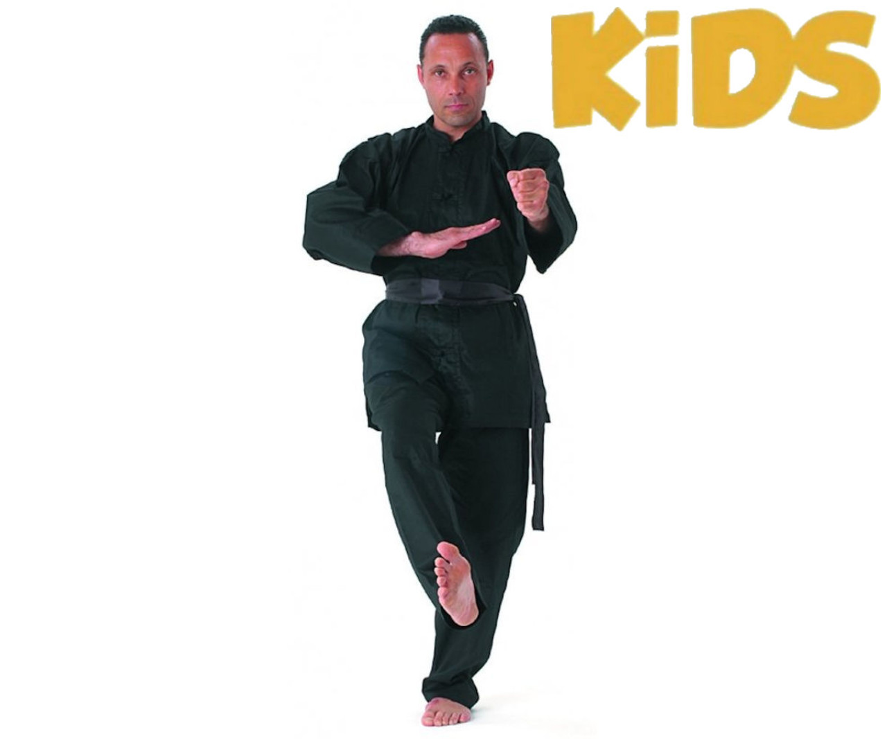 Cimac Junior Kung Fu Uniform Black - Martial Art Shop