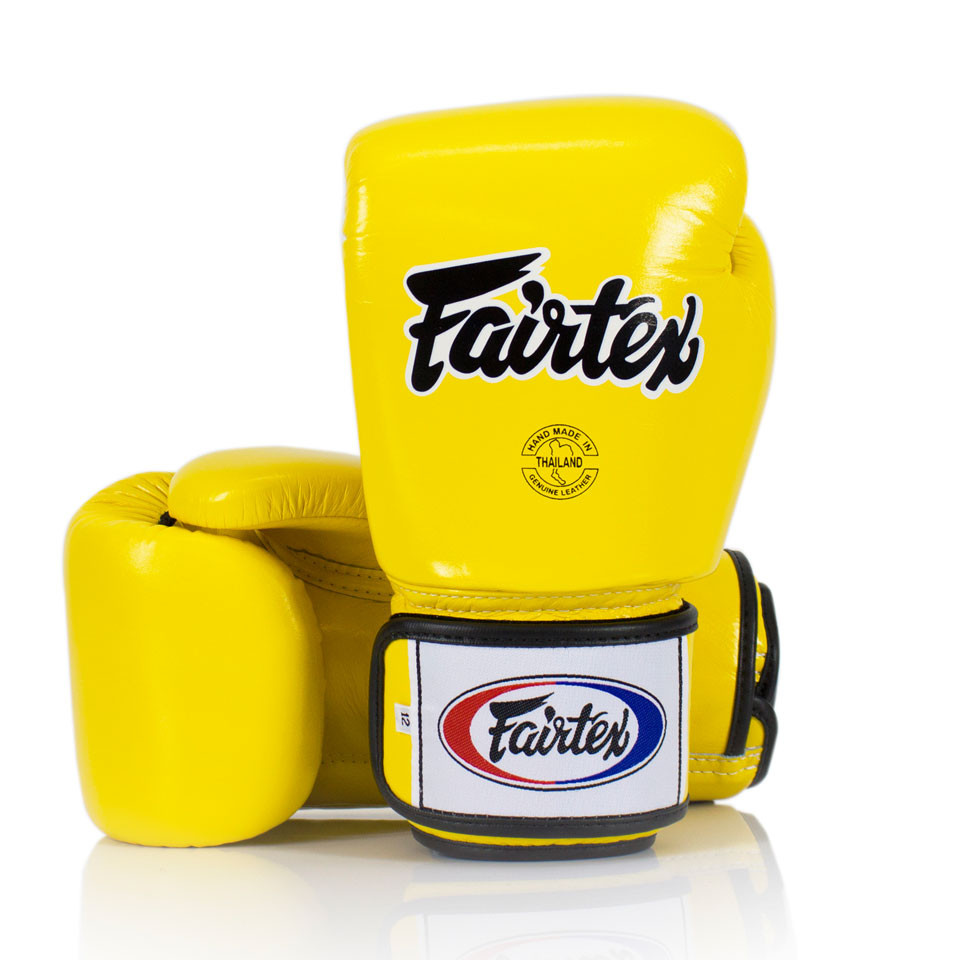 Fairtex ボクシンググローブ 16oz イエロー Fairtex Yellow Universal Gloves - Martial Art Shop