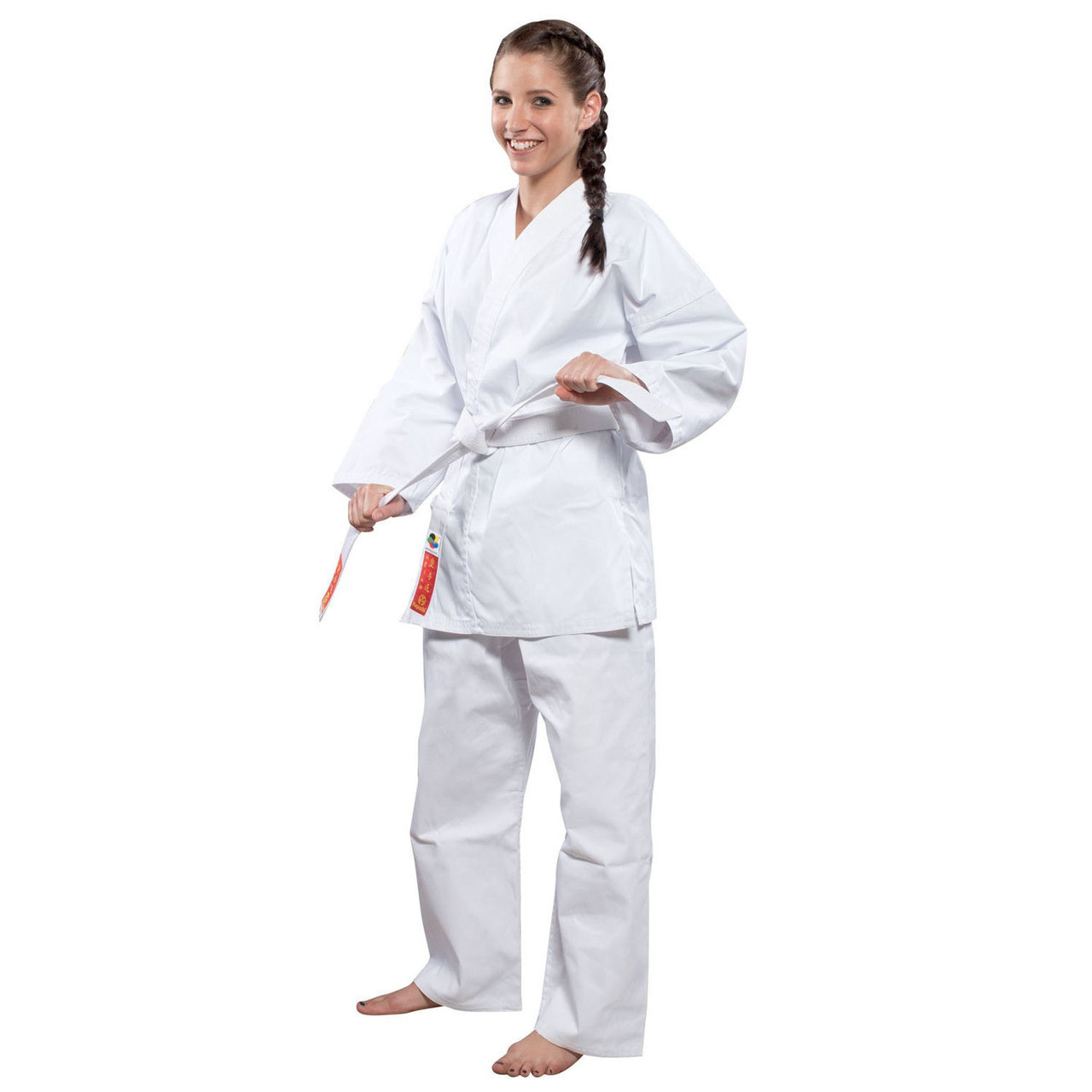 Hayashi Karate Gi Per Principianti 'Da Karate Heian' - Misto Poliestere/Cotone, Bianco - Taglia 130 Cm (Unisex)