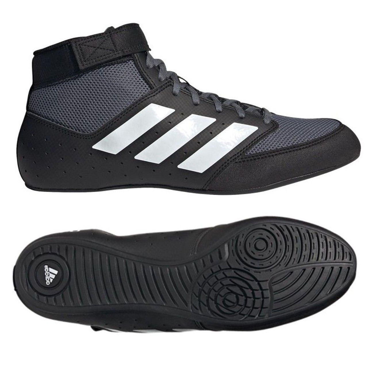 adidas Mat Hog 2.0 Wrestling Boots Black White - Martial Art Shop