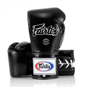 Fairtex Black Lace up Competition Gloves