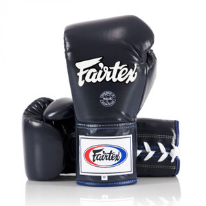 Fairtex Blue Lace-up Competition Gloves