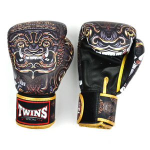 Twins Yakthai Boxing Gloves Black Gold