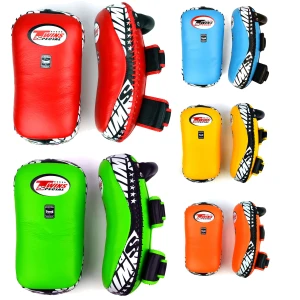 KPL10 Twins Curved Leather Thai Kick Pads
