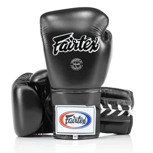 Fairtex BGL3 Lace-up Sparring Gloves Black