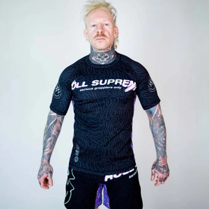 Roll Supreme The Rave Ultraviolet Brain Freeze Short Sleeve Rash Guard