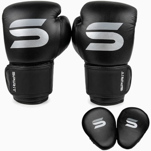 Spirit Leather Boxing Gloves And Leather Focus Mitts Set