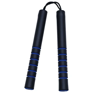 NR-028: Foam Nunchaku Cord With Grip - Blue grips (E128)