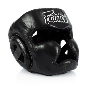 Fairtex HG13 Diagonal Vision Sparring Headguard Black