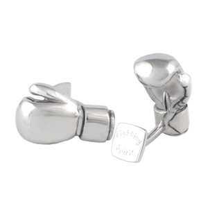 Fighting Spirit Sterling Silver Boxing Gloves Cufflinks Fighting Spirit Sterling Silver Boxing Gloves Cufflinks