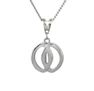 Sterling Silver Musashi Tsuba pendant