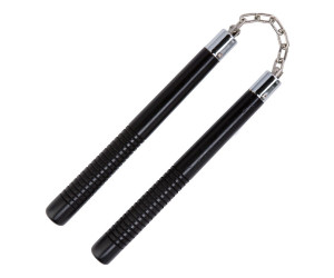 Black Wood Engraved Ball Bearing Nunchaku 12" Black Wood Engraved Ball Bearing Nunchaku 12"