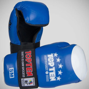 Top Ten Open Hand Superfight ITF Gloves Blue Top Ten Open Hand Superfight ITF Gloves Blue