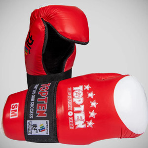 Top Ten Open Hand Superfight ITF Gloves Red Top Ten Open Hand Superfight ITF Gloves Red