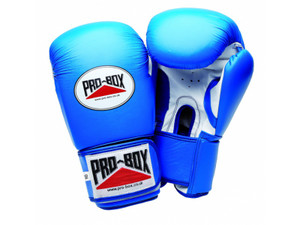 Pro Box Super Spar Blue Leather Boxing Gloves