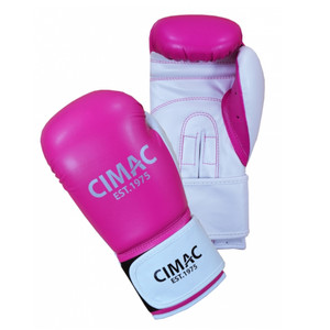 Cimac Artificial Leather Women's Boxing Gloves Pink White