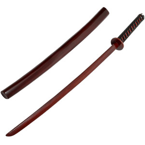 Cherry Oak Wooden Roped Bokken With Scabbard Cherry Oak Wooden Roped Bokken With Scabbard