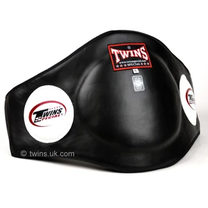 Twins Black Leather Belly Pad