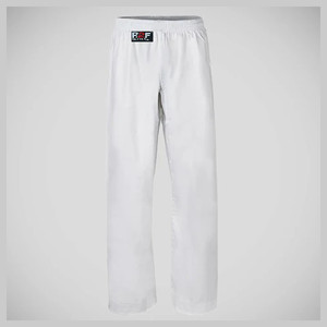 R2F Plain White Karate Trousers Pollycotton Kids