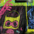 TUFF Retro Shorts Neon Graffiti