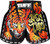 TUFF Muaythai Shorts Retro Style Black Furious Tiger