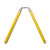Competition Wooden Speed Nunchucks Chain 11" Yellow