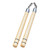 Deluxe Wooden White Oak 2 Black Stripes Nunchucks
