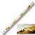Escrima Stick White Wax Carved & Burnt Pattern