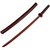 Cherry Oak Wooden Roped Bokken With Scabbard