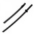 Black Polypropylene Full Contact Bokken With Scabbard
