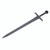 Black Polypropylene Full Contact Knights Sword 38.5"