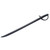 BLACK POLYPROPYLENE SABER SWORD 35.4"