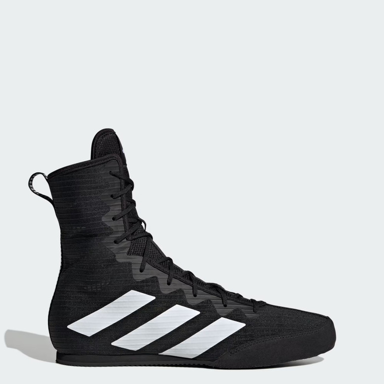 adidas Black White Box Hog 4 Boxing Shoes
