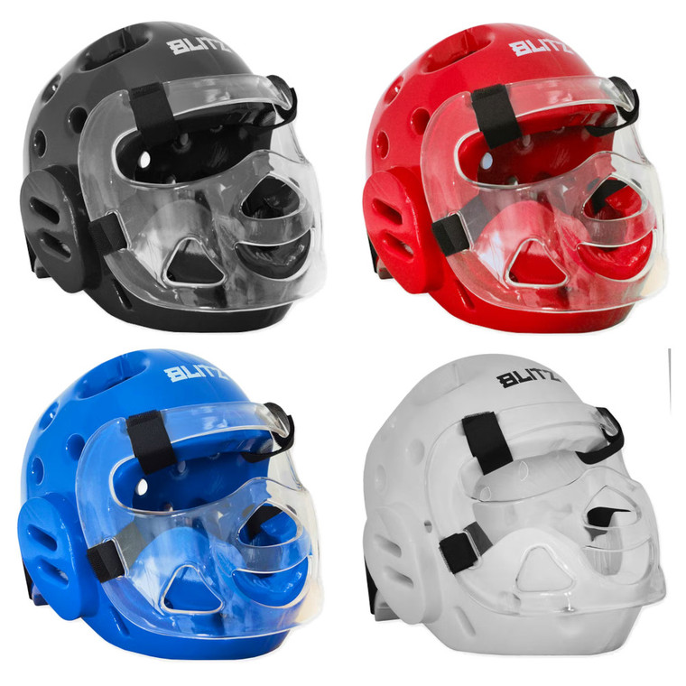 Blitz Dipped Foam Head Guard With Face Shield
