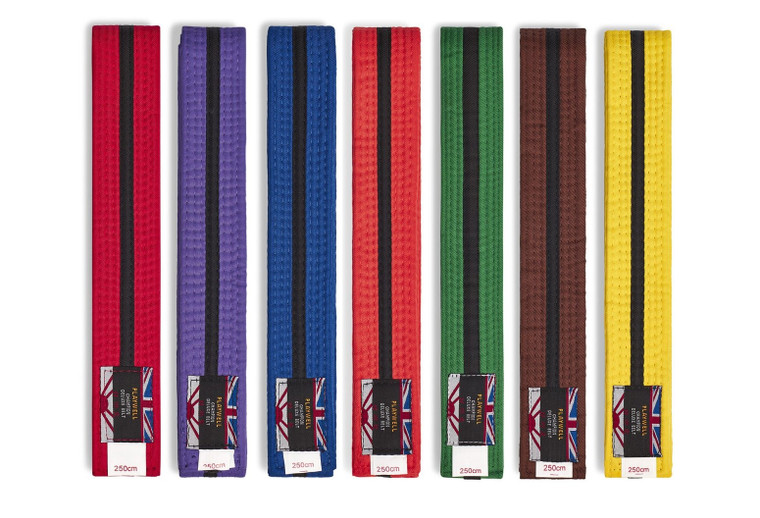 Coloured Belt With Black Stripe