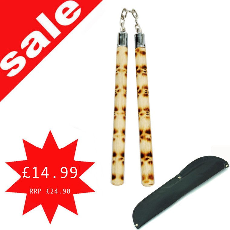 Rattan Tiger Nunchaku And Case Set